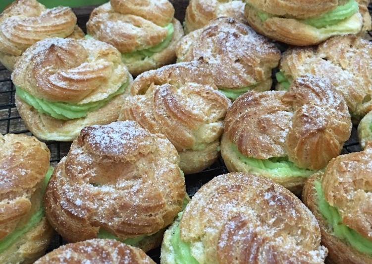 resep Soes vla pandan