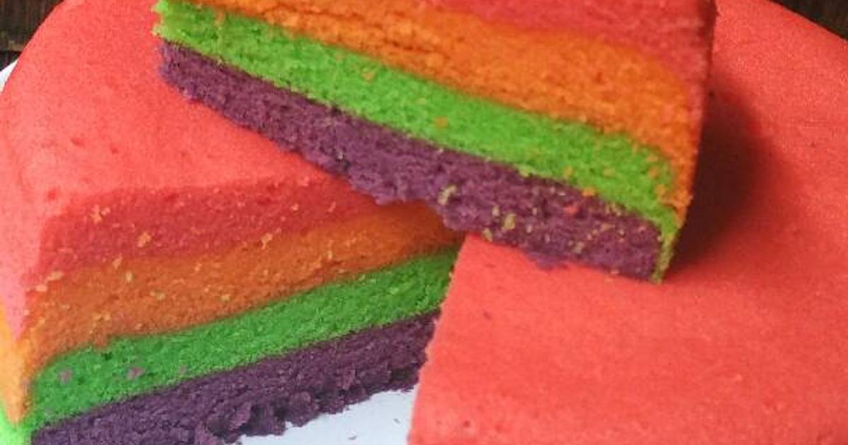 Resep Bolu Kukus Rainbow