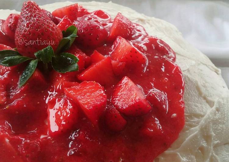 resep lengkap untuk PAVLOVA, si manis asem krenyes krenyes