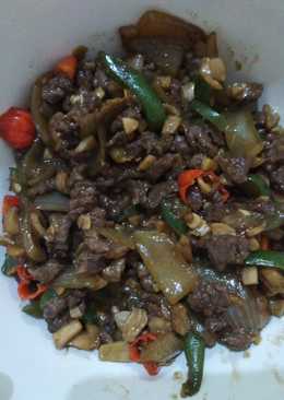 Sapi Saos Tiram Pedas Gurih