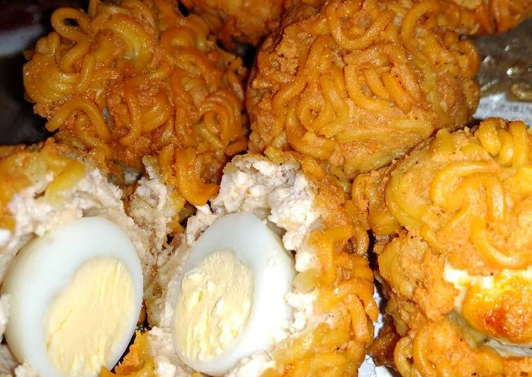 resep makanan Bola tahu isi puyuh selimut mie