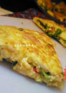 Spinach Omelette (Telur Dadar Bayam)