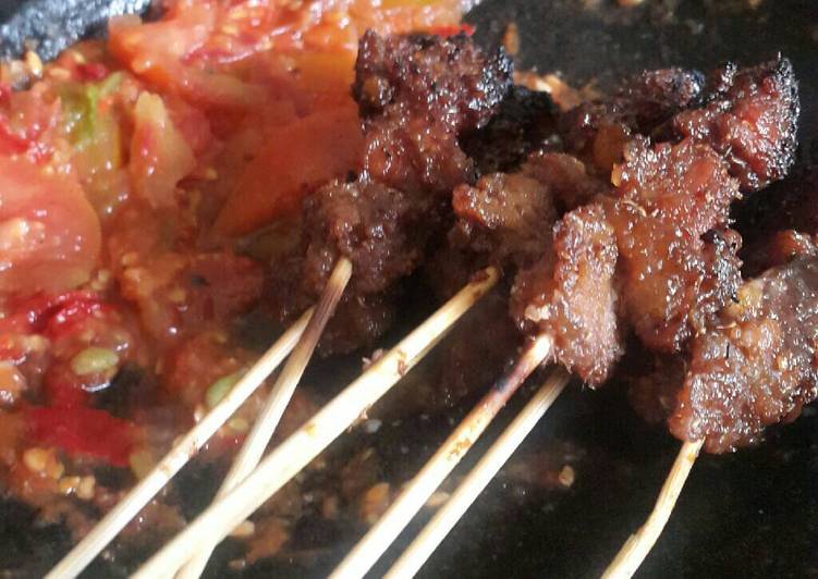 bahan dan cara membuat Sate maranggi sambal dabu2 #kitaberbagi