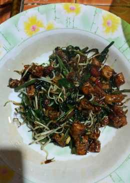 Tumis tempe kangkung tauge