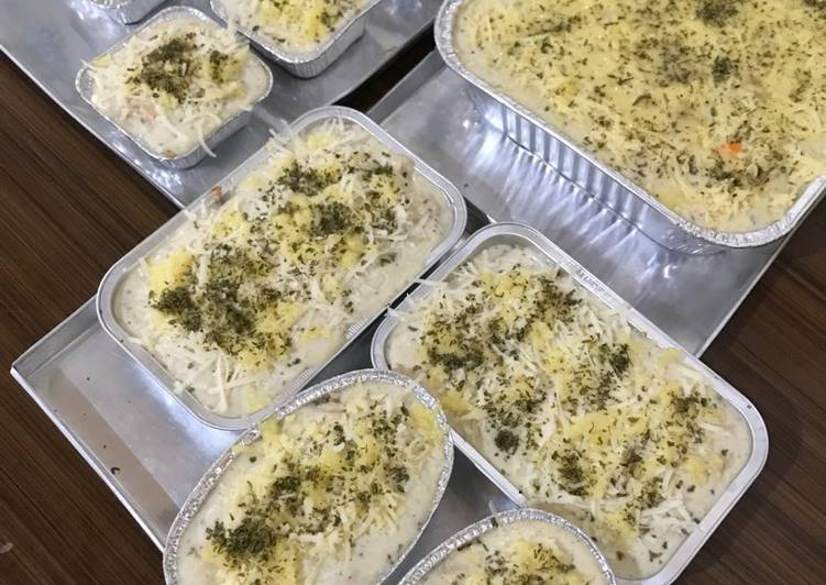 resep lengkap untuk Macaroni cream schotel