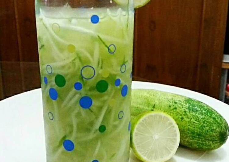 gambar untuk cara membuat Cucumber Lemon Squash