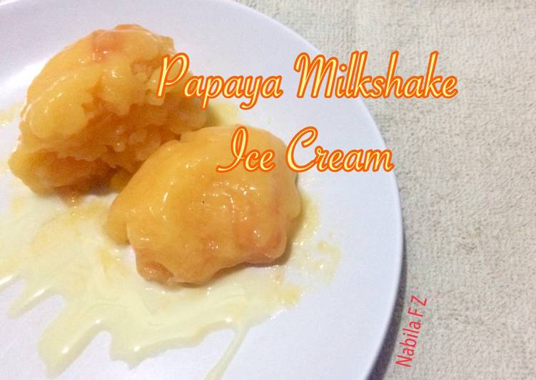 resep makanan Papaya Milkshake Ice Cream