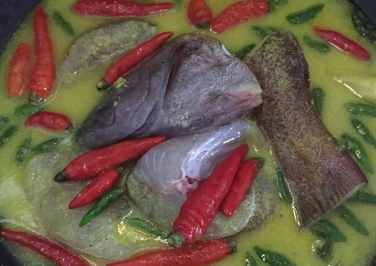 resep lengkap untuk Gulai masin ikan kerapu