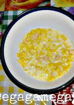 Soup jagung keju dadu for breakfast