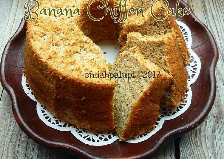 resep lengkap untuk Banana Chiffon Cake