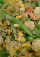 Udang sayur saus telur asin