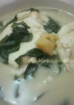 Sayur santan daun singkong + telor