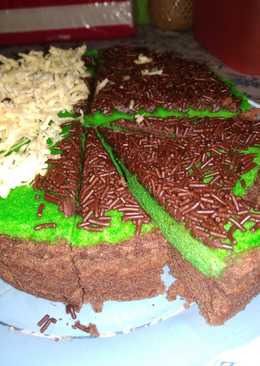 Kue Pandan Coklat Kukus No ribet