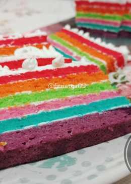 Steamed rainbow cake