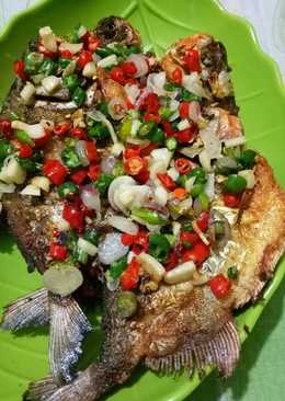 Ikan bawal goreng sambel simpel