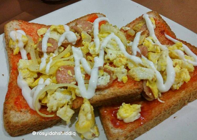 gambar untuk resep Roti panggang telur sosis