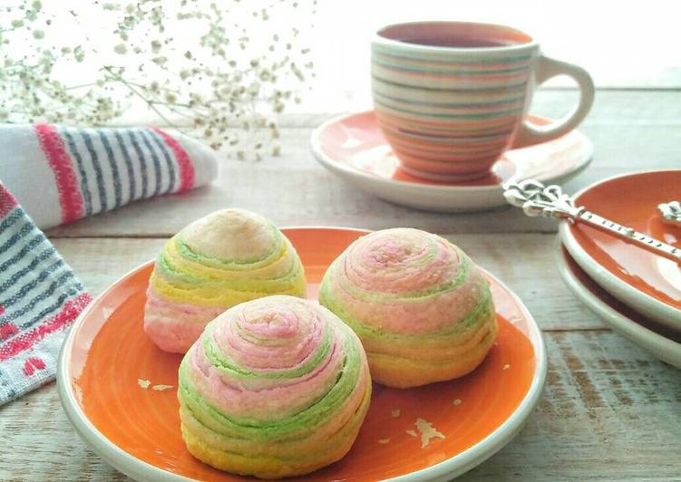 resep lengkap untuk UNICORN RAINBOW PASTRY MOONCAKE (Spiral mooncake)