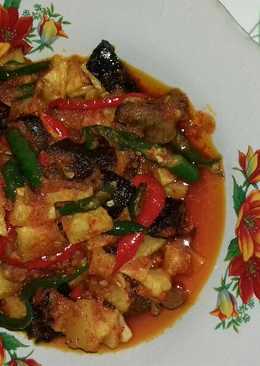 Balado kentang dan ati kambing