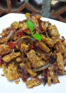 Tumis teri tempe bawang merah