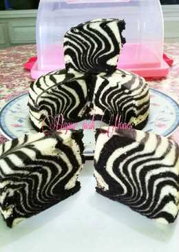 Bolu kukus zebra putih telur