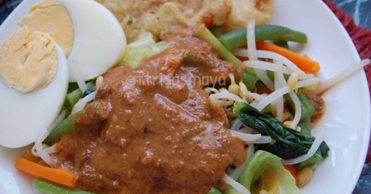 337 resep pecel sayuran bumbu kacang enak dan sederhana 