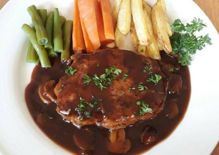 gambar untuk resep makanan Salisbury Steak