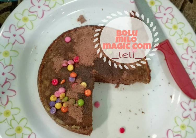 resep masakan Bolu milo magic com