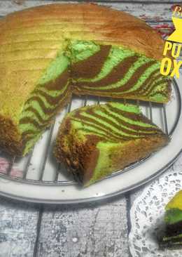 Bolu Zebra Pandan Putih Telur