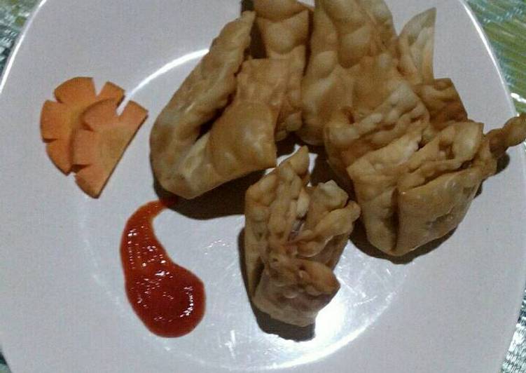 resep makanan Pangsit goreng korsay