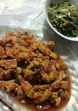 Tumis Tempe Goreng masak Saos Tiram