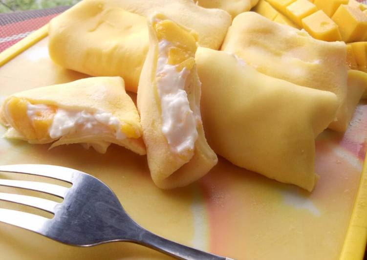 resep lengkap untuk Pancake mangga