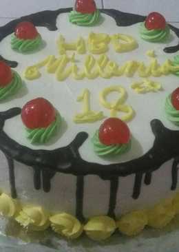Kue Tart Rainbow Cake Simple