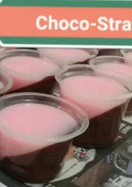 Choco Milk Strawberry Silky Pudding