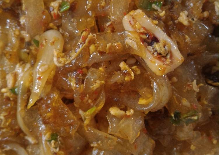 bahan dan cara membuat Mie Tiaw Seafood Balap ala pekanbaru