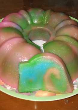 Kue Rainbow Abstrak Tepung Beras