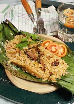 Nasi bakar ikan sarden #PR_masakanbungkusdaun