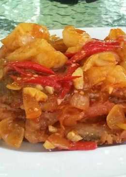 Gurame krispi saus nanas pedas manis