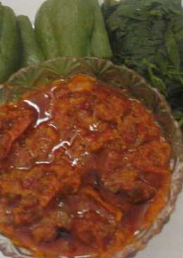 Sambal tempoyak + lalapan