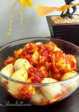 Sambal balado kentang telur puyuh