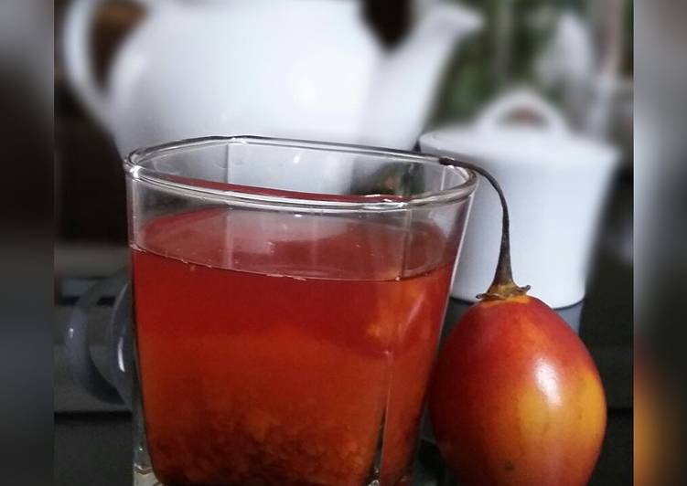 cara membuat Jus terong belanda (Tamarillo Juice)