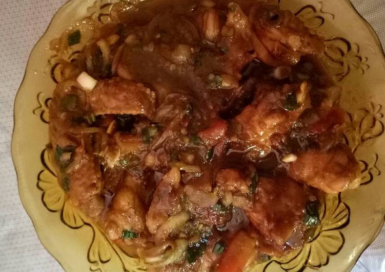 gambar untuk resep makanan Ayam kecap pedas manis