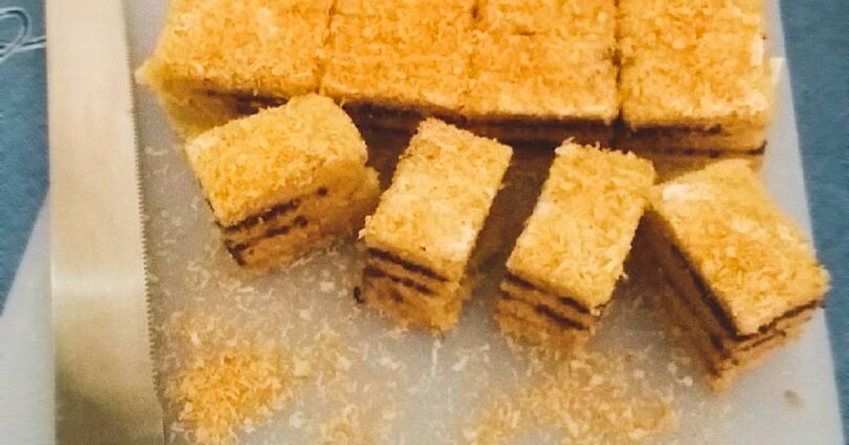 Resep Cake pisang mesis spekuk tabur kelapa