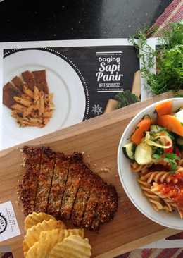 Beef Schnitzel w/Pasta & Veggies #Citilink