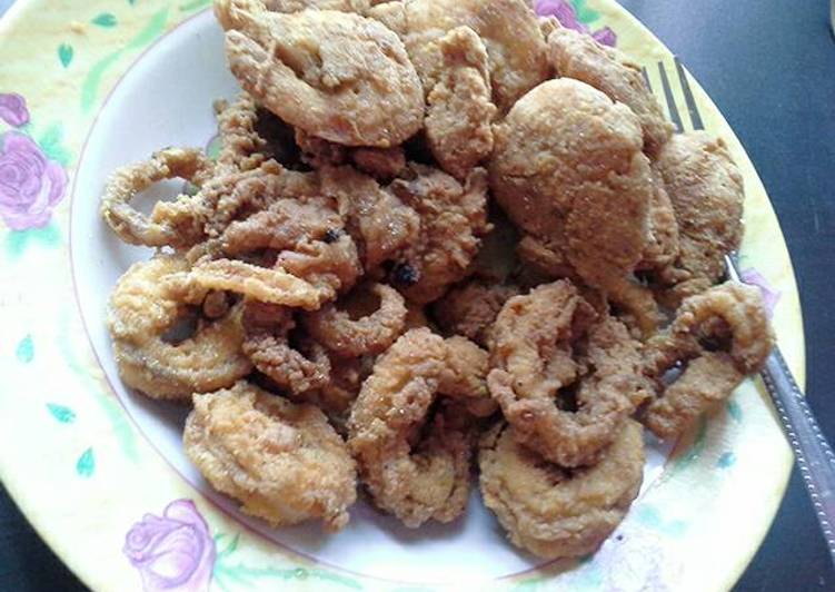 resep masakan Calamary & udang crispy HOT ??