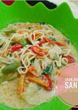Orak Arik Mie Instan Kuah Santan