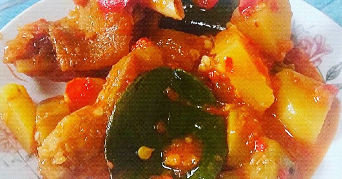  Resep  Sambel  kentang terong dan ayam  oleh Ines Saraswati 