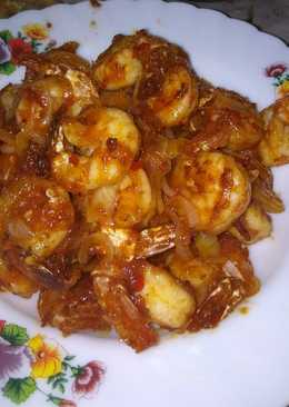 Udang balado saus pedas manis