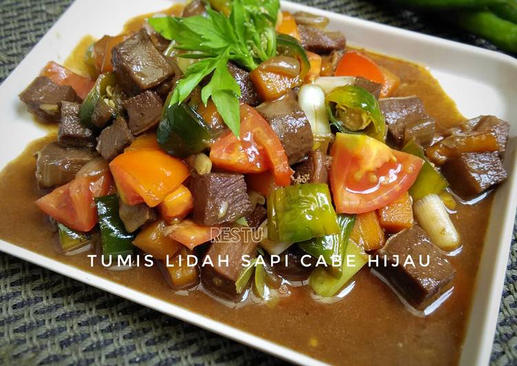 resep Tumis Lidah Sapi Cabai Hijau