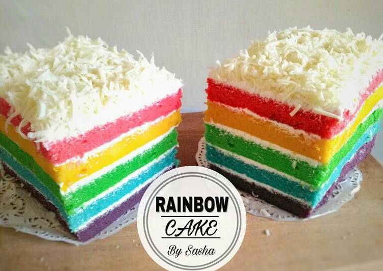 Resep Rainbow Cake Kukus Ny.Liem ?? Oleh Sasha