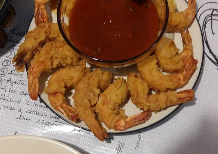 gambar untuk resep makanan Udang goreng tepung saus asam manis ala bunda dea